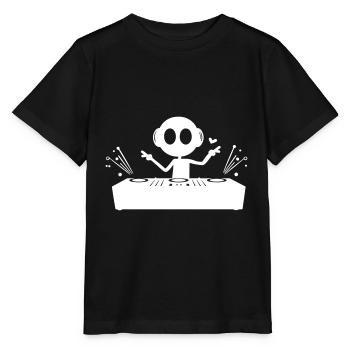 DJ Turntables Lustig - Stanley/Stella Kinder T-Shirt MINI CREATOR  - Schwarz - Vorne - Mikhail (115cm)
