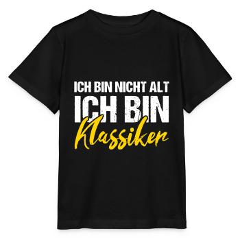 Ich bin nicht alt ich bin Klassiker - Stanley/Stella Kinder T-Shirt MINI CREATOR  - Schwarz - Vorne - Mikhail (115cm)