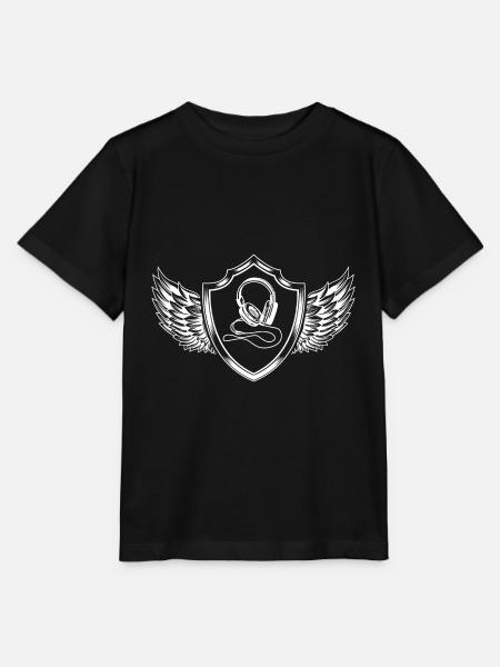 Kopfhörer Wappen - Stanley/Stella Kinder T-Shirt MINI CREATOR - Schwarz