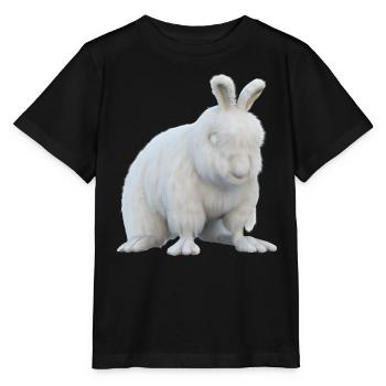 Lapin Angora moelleux - T-shirt bio MINI CREATOR Stanley/Stella Enfant - noir - Devant - Mikhail (115cm)