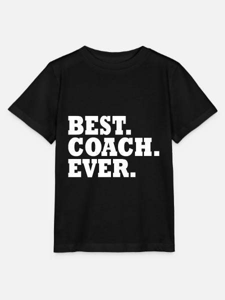 Best coach ever - Koszulka dziecięca Stanley/Stella MINI CREATOR  - czarny