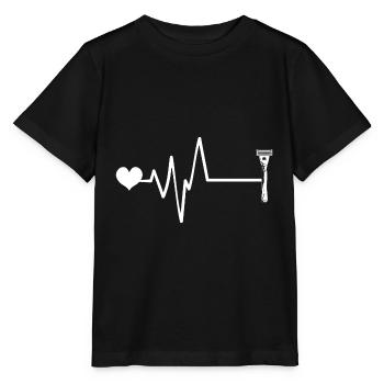 Lame de rasoir Pulse Heart Love - T-shirt bio MINI CREATOR Stanley/Stella Enfant - noir - Devant - Mikhail (115cm)