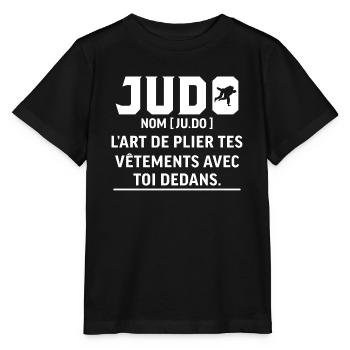 judo L'art de plier tes vêtements avec toi dedans - T-shirt bio MINI CREATOR Stanley/Stella Enfant - noir - Devant - Mikhail (115cm)