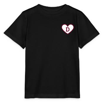 Herzbuchstabe Burgund Trendsport - Geschenkidee - Stanley/Stella Kinder T-Shirt MINI CREATOR  - Schwarz - Vorne - Mikhail (115cm)