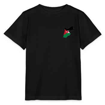 Jordanien Flagge Landkarte - Stanley/Stella Kinder T-Shirt MINI CREATOR  - Schwarz - Vorne - Mikhail (115cm)