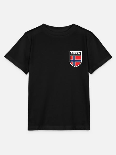 Norwegen - Nationalfahne im Wappen - Stanley/Stella Kinder T-Shirt MINI CREATOR  - Schwarz