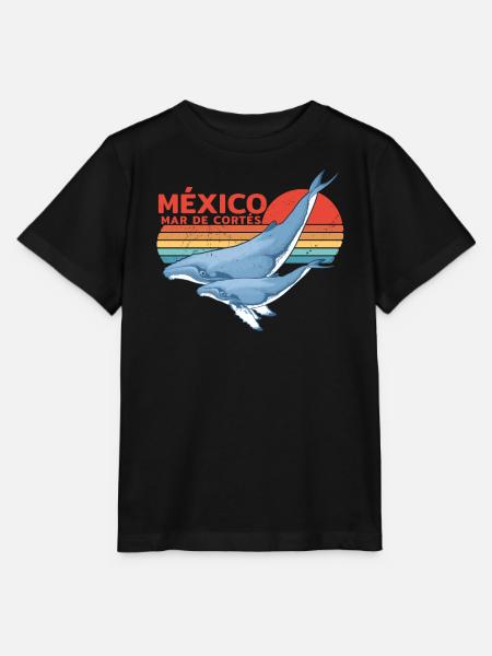 Buckelwale Mexiko - Stanley/Stella Kinder T-Shirt MINI CREATOR  - Schwarz