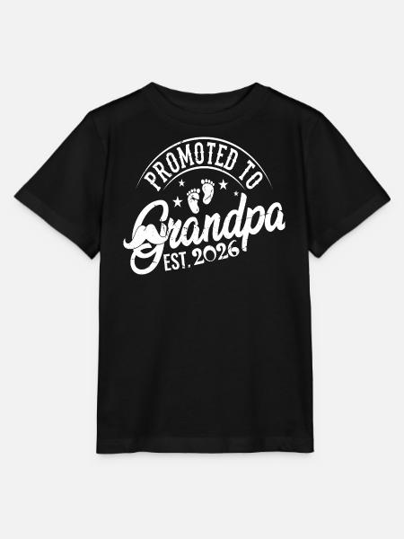 Promu au rang de grand-père 2026 Futur grand-père - T-shirt bio MINI CREATOR Stanley/Stella Enfant - noir