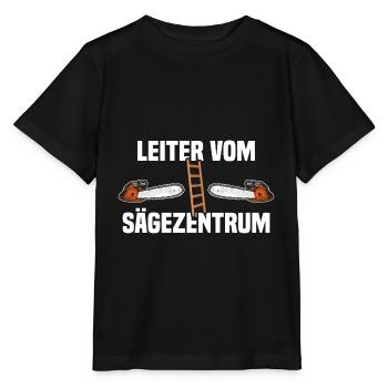 Leiter vom Sägezentrum Holz machen - Stanley/Stella Kinder T-Shirt MINI CREATOR  - Schwarz - Vorne - Mikhail (115cm)