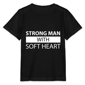 starker Mann mit weichem Herz - Stanley/Stella Kinder T-Shirt MINI CREATOR  - Schwarz - Vorne - Mikhail (115cm)