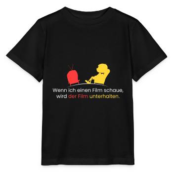 Wenn ich einen Film schaue - Stanley/Stella Kinder T-Shirt MINI CREATOR  - Schwarz - Vorne - Mikhail (115cm)