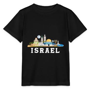 Israel - Stanley/Stella MINI CREATOR Kids’ T-Shirt - black - Front - Mikhail (115cm)
