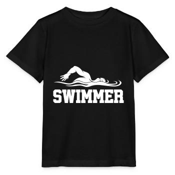 Schwimmen Schwimmer Sport Meer Swimmer Sportler - Stanley/Stella Kinder T-Shirt MINI CREATOR  - Schwarz - Vorne - Mikhail (115cm)