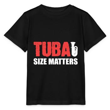Tuba-Size-Angelegenheiten Instrumentalist Geschenk - Stanley/Stella Kinder T-Shirt MINI CREATOR  - Schwarz - Vorne - Mikhail (115cm)