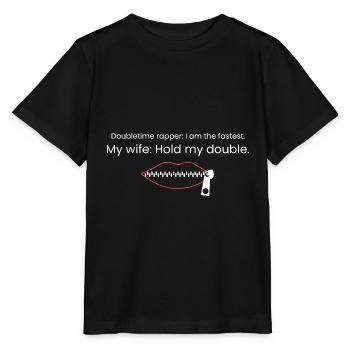 Ma femme contre les rappeurs - T-shirt bio MINI CREATOR Stanley/Stella Enfant - noir - Devant - Mikhail (115cm)