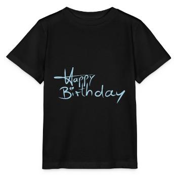 Joyeux anniversaire - T-shirt bio MINI CREATOR Stanley/Stella Enfant - noir - Devant - Mikhail (115cm)
