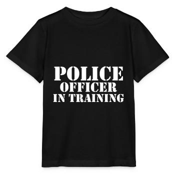 Policier en formation pour les policiers - T-shirt bio MINI CREATOR Stanley/Stella Enfant - noir - Devant - Mikhail (115cm)