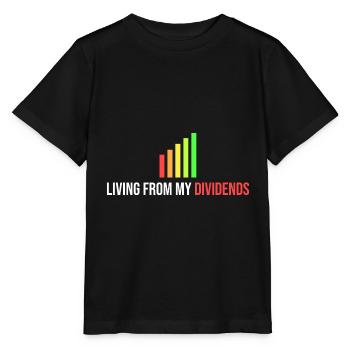 vivre de mon dividende - T-shirt bio MINI CREATOR Stanley/Stella Enfant - noir - Devant - Mikhail (115cm)