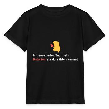 Ich brauche viele Kalorien! - Stanley/Stella Kinder T-Shirt MINI CREATOR  - Schwarz - Vorne - Mikhail (115cm)
