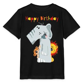 Happy Birthday - Erster Geburtstag - Zahl Eins - Stanley/Stella Kinder T-Shirt MINI CREATOR  - Schwarz - Vorne - Mikhail (115cm)
