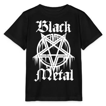 Métal noir avec pentagramme - T-shirt bio MINI CREATOR Stanley/Stella Enfant - noir - Devant - Mikhail (115cm)