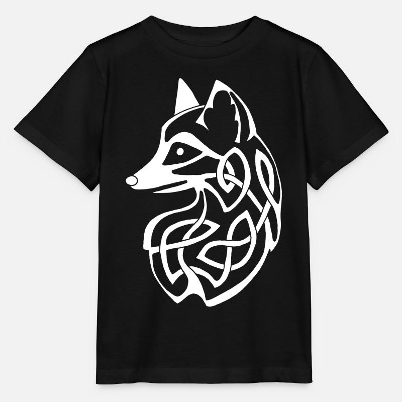 Renard blanc - T-shirt bio MINI CREATOR Stanley/Stella Enfant - noir