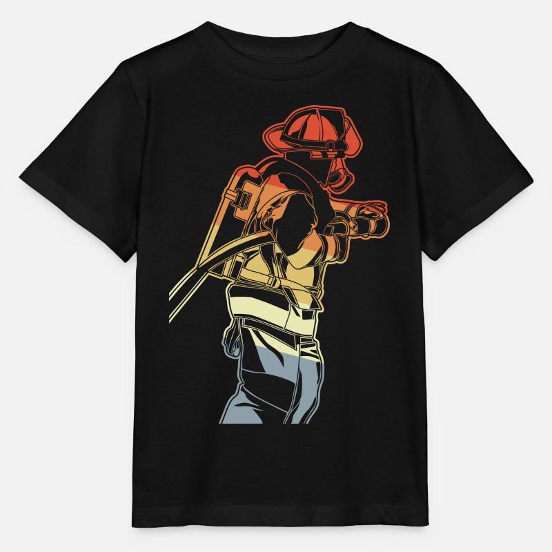 Feuerwehrmann - Stanley/Stella Kinder T-Shirt MINI CREATOR  - Schwarz