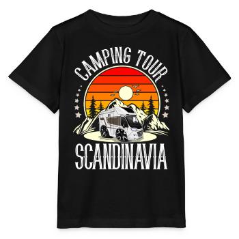 Camping Camper Campen Skandinavien - Stanley/Stella Kinder T-Shirt MINI CREATOR  - Schwarz - Vorne - Mikhail (115cm)