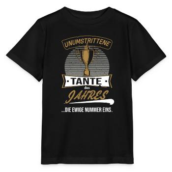 Trophée Trophée de la tante de l’année - T-shirt bio MINI CREATOR Stanley/Stella Enfant - noir - Devant - Mikhail (115cm)