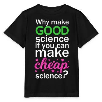 Cheap Science - Stanley/Stella Kinder T-Shirt MINI CREATOR  - Schwarz - Vorne - Mikhail (115cm)