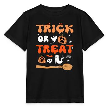 Truc ou friandise effrayant costume d’Halloween drôle - T-shirt bio MINI CREATOR Stanley/Stella Enfant - noir - Devant - Mikhail (115cm)