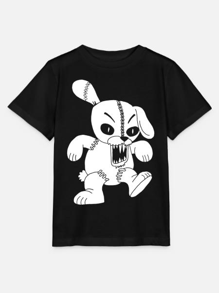 Monströses weißes Kaninchen - Stanley/Stella Kinder T-Shirt MINI CREATOR - Schwarz