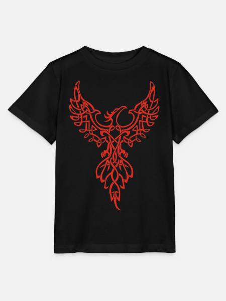 Rotes Phönix-Symbol - Stanley/Stella Kinder T-Shirt MINI CREATOR - Schwarz