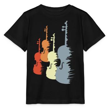 Croquis de violon - T-shirt bio MINI CREATOR Stanley/Stella Enfant - noir - Devant - Mikhail (115cm)