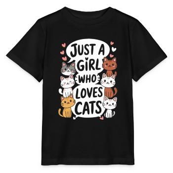 Dicton de chats mignons pour les femmes et les filles - T-shirt bio MINI CREATOR Stanley/Stella Enfant - noir - Devant - Mikhail (115cm)