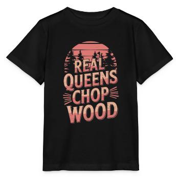 bûcheron coupe de bois femmes coupe-arbres - T-shirt bio MINI CREATOR Stanley/Stella Enfant - noir - Devant - Mikhail (115cm)