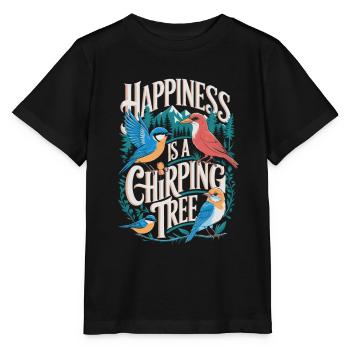 Ornithologue Ornithologue Oiseaux Randonnée Camping - T-shirt bio MINI CREATOR Stanley/Stella Enfant - noir - Devant - Mikhail (115cm)