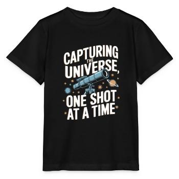 Astrofotografie Teleskop Astronomie - Stanley/Stella Kinder T-Shirt MINI CREATOR  - Schwarz - Vorne - Mikhail (115cm)