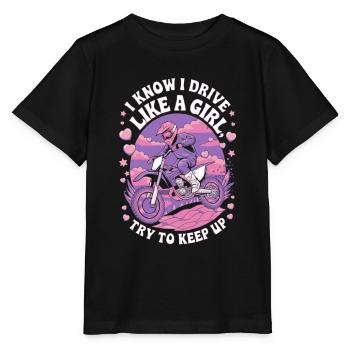 Motocross Female Motocross Rider Women Girl Saying - Stanley/Stella MINI CREATOR Kids’ T-Shirt - black - Front - Mikhail (115cm)