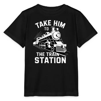 ZUG THE TRAIN STATION - Stanley/Stella MINI CREATOR Kids’ T-Shirt - black - Front - Mikhail (115cm)