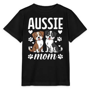 Aussie Mom Berger Australien Drôle Aussie Chien - T-shirt bio MINI CREATOR Stanley/Stella Enfant - noir - Devant - Mikhail (115cm)