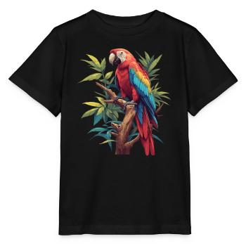 Papageie Papagei - Stanley/Stella Kinder T-Shirt MINI CREATOR  - Schwarz - Vorne - Mikhail (115cm)