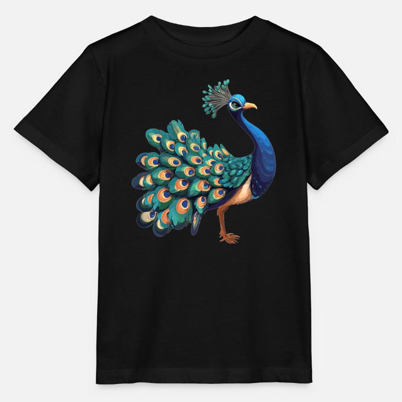Pfaue Pfau - Stanley/Stella Kinder T-Shirt MINI CREATOR  - Schwarz