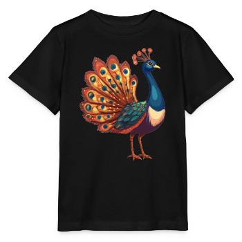 Peacocks Peacock - Stanley/Stella MINI CREATOR Kids’ T-Shirt - black - Front - Mikhail (115cm)