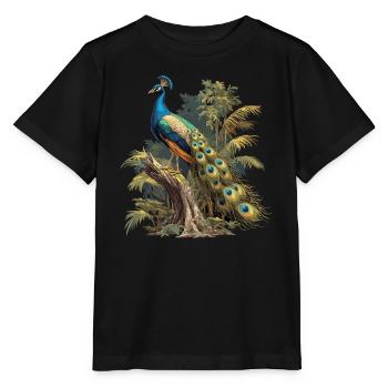 Peacocks Peacock - Stanley/Stella MINI CREATOR Kids’ T-Shirt - black - Front - Mikhail (115cm)