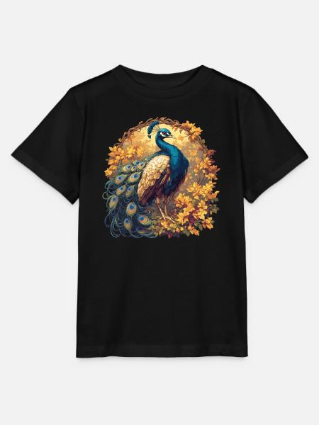 Pfaue Pfau - Stanley/Stella Kinder T-Shirt MINI CREATOR - Schwarz