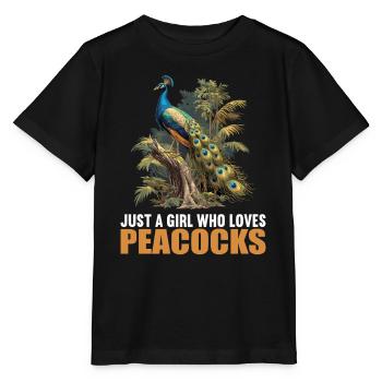 Peacocks Peacock - Stanley/Stella MINI CREATOR Kids’ T-Shirt - black - Front - Mikhail (115cm)