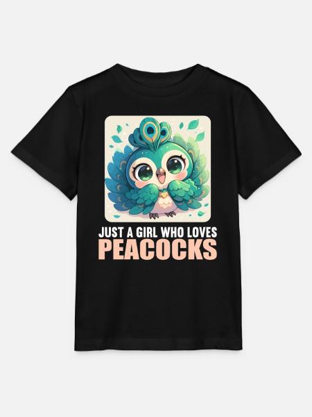 Pfaue Pfau - Stanley/Stella Kinder T-Shirt MINI CREATOR - Schwarz
