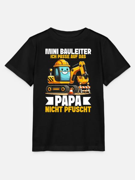 Kinder Bauleiter Projektleiter Bauunternehmer - Stanley/Stella Kinder T-Shirt MINI CREATOR - Schwarz