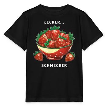ÉCORCE DE FRAISE DÉLICIEUX DÉGUSTATEUR - T-shirt bio MINI CREATOR Stanley/Stella Enfant - noir - Devant - Mikhail (115cm)